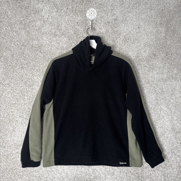 Chuck Roast Other - Vintage Chuck Roast Fleece‎ Pullover Mens S Black & Army Green Polartec Hoodie